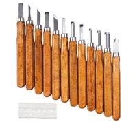 Kit De Tallado Cinceles De Acero Al Carbono | Juego De 12 Piezas Para Escultura Y Grabado En Madera Para Grabador, Carpintero, Carpintería, Artesanía, Modelismo Y
