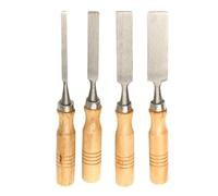 Kit de Tallado de Madera 4 unids/set cincel for tallado de madera 8/12/16/20mm cinceles de mano for tallado de carpintería Kit de herramientas de bricolaje hoja de acero con mango de madera