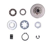 Kit de tambor de embrague de motosierra Material de hierro de Juego de rodamientos de agujas duraderos para piezas de motosierra 038 MS380 MS381 Kit de accesorios de 9 piezas