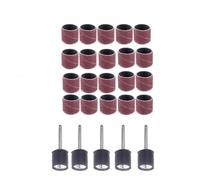 Kit de tambor de lijado de 25 piezas con varillas de grano 40-320 para herramientas giratorias, metal, madera, pulido, desbarbado, molienda, mejoras del hogar, obras de arte