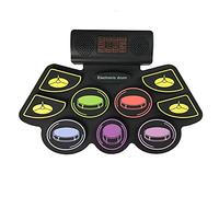 Kit de tambor electrónico portátil, juego de tambor electrónico con altavoces incorporados puede conectar al teléfono o a los juegos de tambor de vídeo DTX, ideal para niños y principiantes
