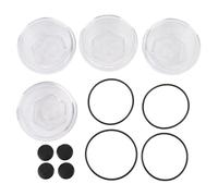 Kit de Tapas de Aceite para Cubo de Remolque de 4 Pulgadas, Juego de 4 Piezas, Plástico Resistente y Compatible con Ejes y Lippert - Alta Durabilidad, Instalación Fácil y Ajuste