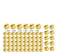 Kit de tapas de culata de motor for motocicletas M8 Twin Cam, cubiertas de pernos for Harley EVO, Sportster, Touring, Road, Electra, Dyna, Street, Glide y Softail.(Gold)