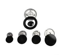 Kit de tapas de estufa de gas de metal compatible con gamas SABAF, cubiertas de llama de corona de aleación de zinc y cabezales de quemador en varios tamaños para una cocción uniforme y resistencia a