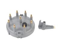 Kit de Tapas y Rotor de Distribuidor 12V DC, Terminales de Latón, Repuesto para E - 150 E - 250, G10 G20 G30 1987-1995 - Alta Salida de Chispa, Resistente a Grietas, Para Vehíc (Gris)