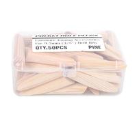 Kit de tapones de madera para agujeros de bolsillo, ligero y 50 piezas, tapones de rosca para herramientas de perforación, por defecto