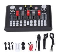 Kit de tarjeta de sonido de micrófono profesional Punto de equipo de podcast de cancelación de ruido con auriculares para el stand para la transmisión en vivo Karaoke Universal