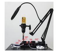 Kit de Tarjeta de Sonido, La Tarjeta de Sonido se Puede conectar a un micrófono de Auriculares de teléfono de computadora for Grabar transmisiones en Vivo y Cantar(BM800 V9Xpro)