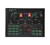 Kit de Tarjeta de Sonido, La Tarjeta de Sonido se Puede conectar a un micrófono de Auriculares de teléfono de computadora for Grabar transmisiones en Vivo y Cantar(V9Xpro)