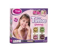 Kit de Tatuajes con Purpurina, Tatuajes temporales Tatuajes con Brillantina para Chicas con 35 Plantillas, Uso Seguro, duración de 8-18 días