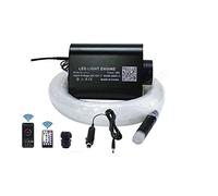 Kit de techo Starlight, Activo Dc12v 16w rgbw Kit de techo estrellado de fibra óptica de control musical con Bluetooth App Luz de fibra óptica de control de automóviles(300pcs 0.75mm 3M)