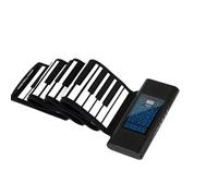 Kit De Teclado De Piano Piano Electrónico Plegable De Silicona Con 88 Teclas Y Doble Cuerno Enrollable Para Adultos, Versión En Inglés(Us)