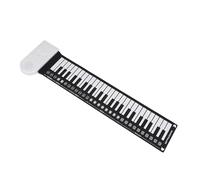 Kit De Teclado De Piano Piano Electrónico Portátil De 49 Teclas Enrollado A Mano Piano Suave Plegable Para Principiantes Piano Electrónico De Práctica(White)