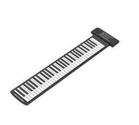 Kit De Teclado De Piano Teclado MIDI De Silicona Enrollado A Mano Y Engrosado De 61 Teclas Para Principiantes Teclado Electrónico Profesional Negro En Inglés
