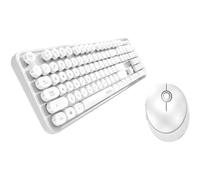Kit de teclado inalámbrico con ratón óptico Sweet 2,4G blanco USB membrana compatible con Windows