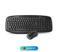 Kit de Teclado + Ratón Inalámbrico 1Life KBW: Flow Negro - 1IFEKBWFLOWKITPT
