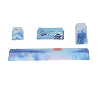 Kit de Teclas de Bricolaje de mtlaveshy Transformar su Teclado mecánico con Nieve con el patrón de la Ciudad de Hielo Resistente excelente tipificación Siente una Amplia