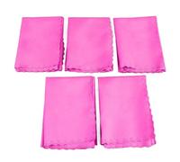 Kit de tela de limpieza de piano de 5 piezas, instrumentos musicales universales de clarinete puliendo tela de limpieza para guitar (Rosa rojo)