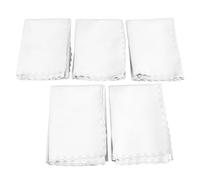 Kit de tela de limpieza de piano de 5 piezas, instrumentos musicales universales de clarinete puliendo tela de limpieza para guitar (Blanco)