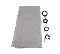 Kit de tela de repuesto para sillón reclinable para exteriores con 4 cuerdas elásticas y tornillos, compatible con sillas de gravedad, resistente a la intemperie (blanco gris)