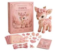 kit de tela para acolchar diy Colección de patchwork DIY Pink Forest Friends(35-blush deer)