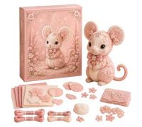 kit de tela para acolchar diy Colección de patchwork DIY Pink Forest Friends(40-Blush Mouse)