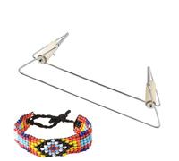 Kit De Telar De Cuentas - Beading Loomm | Set De Pulsador De Pulsera De Acero Inoxidable | Máquina De Tejido De Pulsera Hecha A Mano | Joyas Que Hacen Suministros Para Collares, Cinturones, Pendientes
