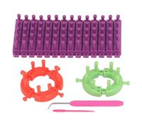 Kit de telar de punto largo, set de telar rectangular desmontable para tejer con hilo y ganchillo y aguja, ideal para bufandas, gorros, calcetines y mantas; tejido en plástico ABS,