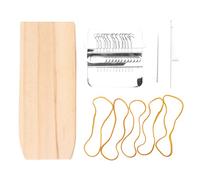 Kit de telar de tejido pequeño herramienta de reparación de bricolaje de bricolaje mini darning loom calcetines ropa speedweave de madera acero inoxidable