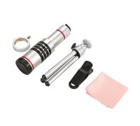 Kit de teleobjetivo con acabado dorado, incluye marco de aluminio de grado industrial, lente gran angular, lente macro, lente ojo de pez, lente CPL y