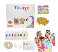 Kit de teñido anudado, juguetes de tallo de 15.75 pulgadas, kit de manualidades para niños, juego de tintes de tela de 18 colores con botellas, guantes, embudo, seguro para los niños, ideal para la