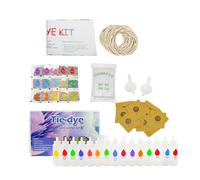 Kit de teñido anudado para niños, juego de arte de tela de pintura para principiantes, ropa para el hogar, al aire libre, calcetines, bufandas, sombreros familiares, calcetines de expertos en la