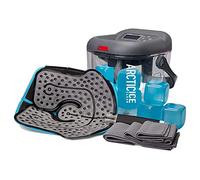 Kit de terapia de agua fría circulante Gen 2 - Máquina de hielo con almohadilla universal de 3 correas y 4 cubos fríos (kit transparente de hielo ártico)
