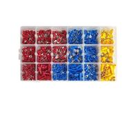 Kit de terminales de crimpado eléctrico surtidos (280/1500 piezas, macho-hembra prensados en frío) for bricolaje y reparaciones.(1200pcs)