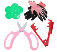 Kit de Tijeras de Jardinería para Poda Precisa de Flores y Suculentas | Acero, Plástico E Hierro, Incluye Quitador de Espinas y Guantes, Adecuado para Taller Floral y Balcón