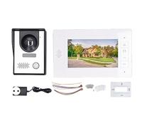 Kit de Timbre con Video de 7 Pulgadas y de videoportero con intercomunicador bidireccional y visión Nocturna - Monitor Interior con Pantalla TFT de 7 Pulgadas y función de