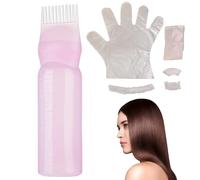 Kit de tinte para el cabello, botella aplicadora de aceite para el cabello de 160 ml con escala y kit de color desechable, incluye protector para los oídos, guantes, capa, gorra, herramienta para teñ