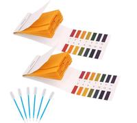 Kit de Tiras de Prueba pH - 160 Tiras con 6 Pipetas, Papel Universal 1-14 pH