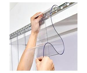 Kit de tiras de PVC para puerta C - Vinilo para refrigerador y congelador sin cita previa, 1,25 x 2,4 m, fácil instalación nergética, reducción de ruido, diseño suave para control de