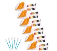 Kit de Tiras Test pH, 6 Paquetes 480 Tiras, Universal para Test Agua Vino Suelo con Pipetas