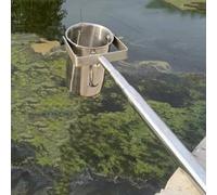 Kit de toma de muestras de agua - Cazo de muestreo líquido de acero inoxidable para pruebas de ríos y lagos, vasos de muestreo telescópicos con varilla