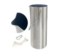 Kit De Toma Muestras Agua,Cubo Muestreo,Muestreador Superficie Ríos Y Lagos Acero Inoxidable(1.1gal/5L)