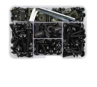 Kit De Tornillos Carenado Completo Para Motocicleta CNC, 190 Uds., Tuercas Para XLV 600 650 700 TRANSALP NX FMX XRV650 TRX 300EX Aleación CNC(Negro)
