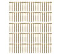 Kit de tornillos de acero al carbono de 100 piezas, sujetadores autorroscantes para carpintería de medio diente con accionamiento en estrella T25 de 4,8 x 100 mm con revestimiento (4,5*75mm)