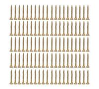 Kit de tornillos de acero al carbono de 100 piezas, sujetadores autorroscantes para carpintería de medio diente con accionamiento en estrella T25 de 4,8 x 100 mm con revestimiento (4,2*44mm)