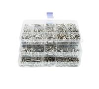 Kit de tornillos de cabeza plana hexagonal, M2, M2.5, M3, M4, M5, M6, acero inoxidable DIN7991, tornillos Allen avellanados, tuercas y pernos for máquina.(120pcs M6)