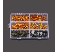 Kit De Tornillos De Carenado CNC Para Motocicleta, 201 Uds., Tornillos Para VFR400/800/1200 CBR250R/300R/500R CBR929/954 Kit de tornillos(Gold)
