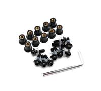 Kit de tornillos de carenado Para CBR 600 F4i CBR1000RR CB400 VFR800 M5 * 16 5mm Tornillos De Parabrisas De Motocicleta Pernos De Parabrisas Montajes De Carenado(Negro)