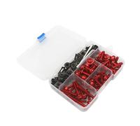 Kit De Tornillos De Carenado para Motocicleta, Tornillos para Carrocería, Tuerca para Varadero Xl1000, para Africa Twin 1100 Crf1000l Vtx 1300 1800 Cb1300 Cb650r Acero(Rojo)