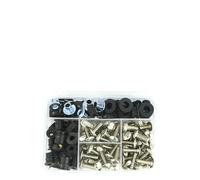 Kit De Tornillos De Carenado Para Motocicleta ZZR 600 ZX6, Tuercas De Velocidad, Tornillos De Cubierta Lateral Motocicleta Para Kawasaki ZX-6 ZZR600 1990-2003 Kit de tornillos(Plata)